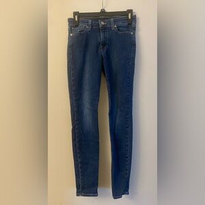 Lucky Brand Mid Rise Ava Super Skinny Jeans Womens Size 2/26 A Dark Blue Denim